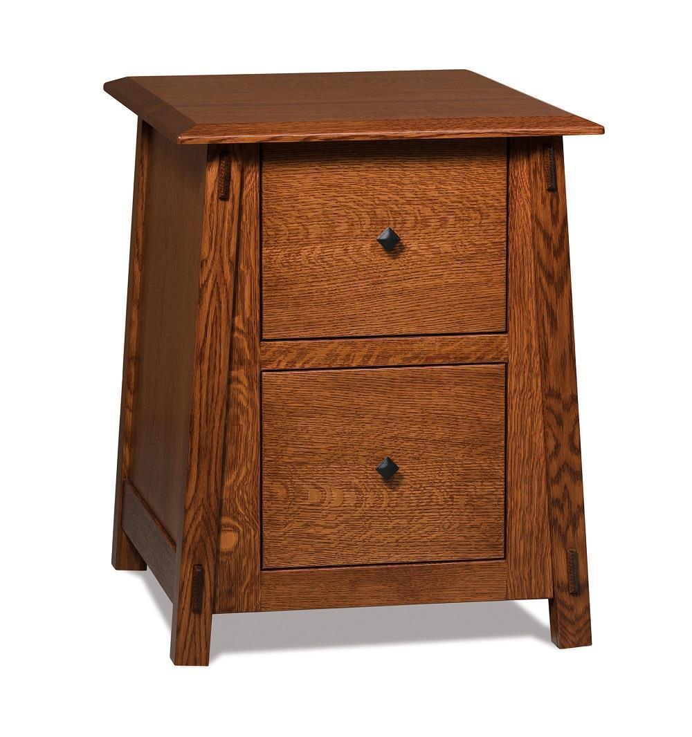 Oak Mission 2-Drawer Filing Cabinet From DutchCrafters Amish Furniture