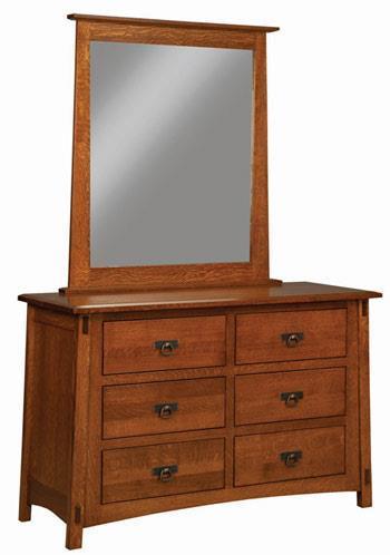 San Marino Six Drawer Dresser with Mirror from DutchCrafters Amish
