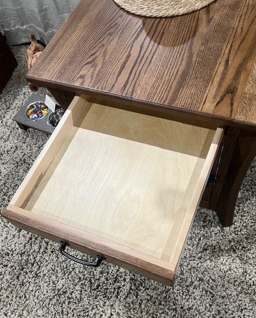 Caledonia Dog Crate End Table with Aluminum Slats from DutchCrafters