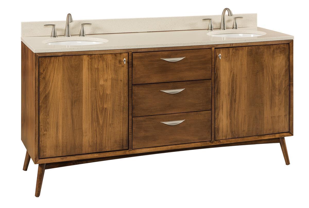 Mid Century Modern Bathroom Vanity From DutchCrafters Amish Furniture