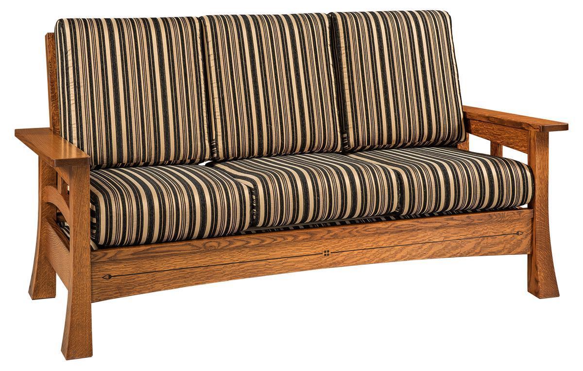 77" Wood Frame Sofa from DutchCrafters Amish Furniture