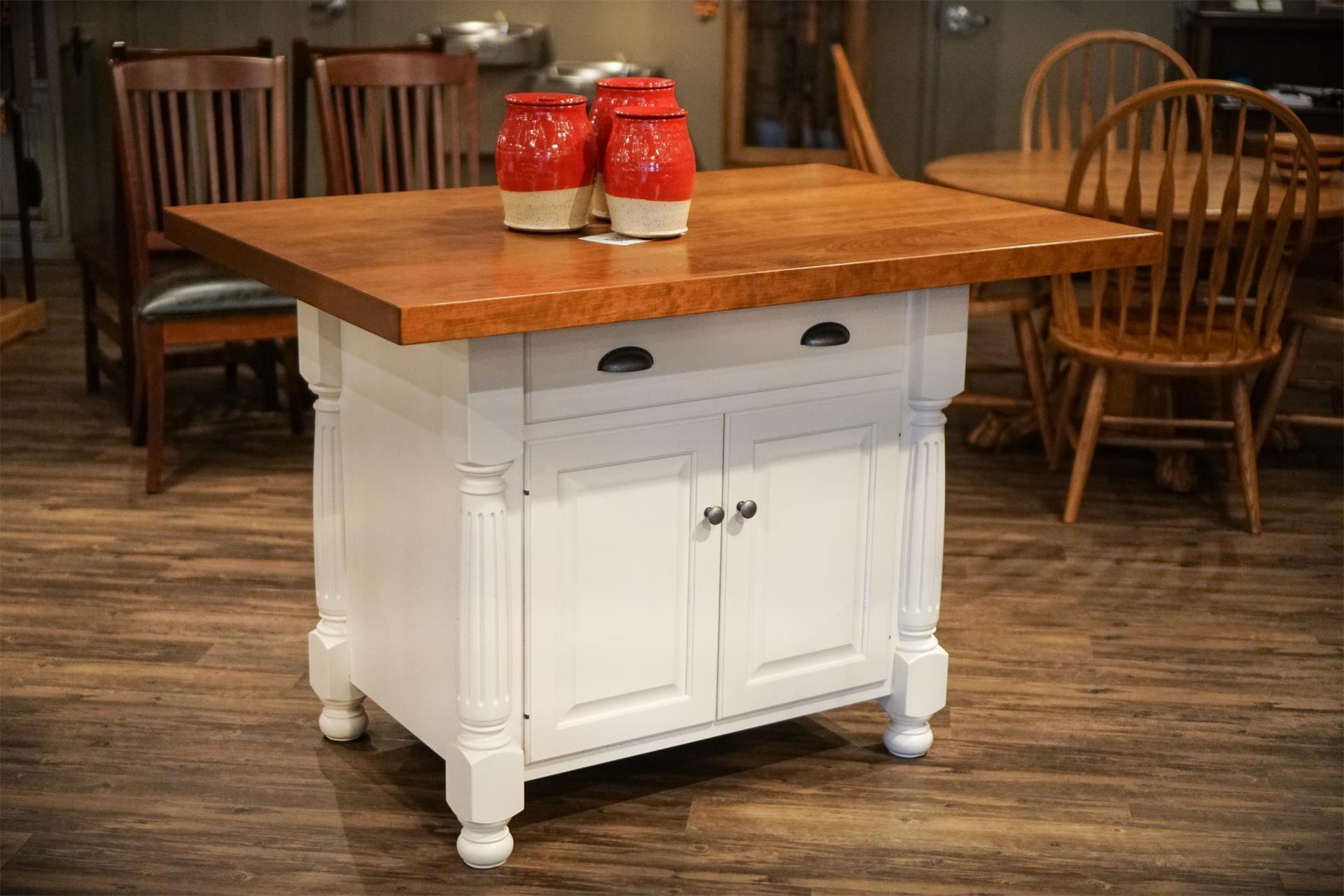 In Stock Cherry And Maple Wood French Country Kitchen Island