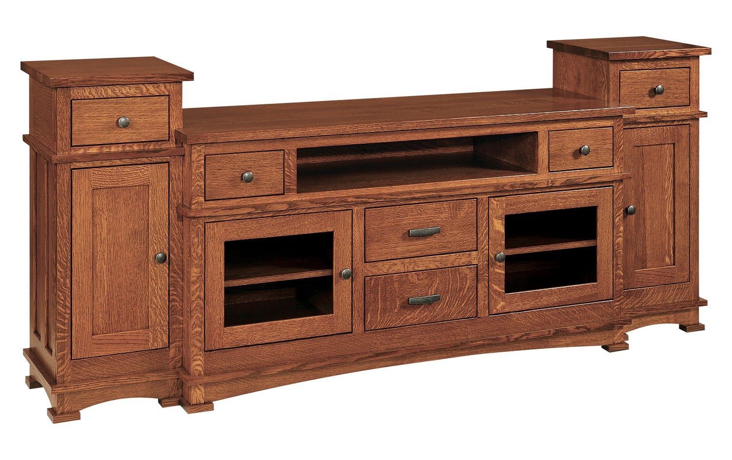 Woodbury TV Stand with Towers from DutchCrafters Amish Furniture