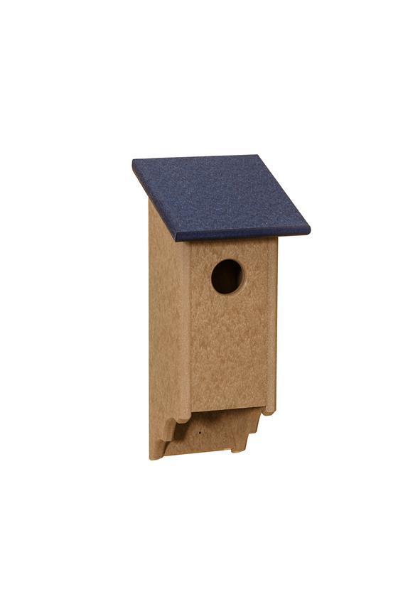 Amish Handcrafted Small Bird Nesting Box | Poly Lumber Fence Mounted