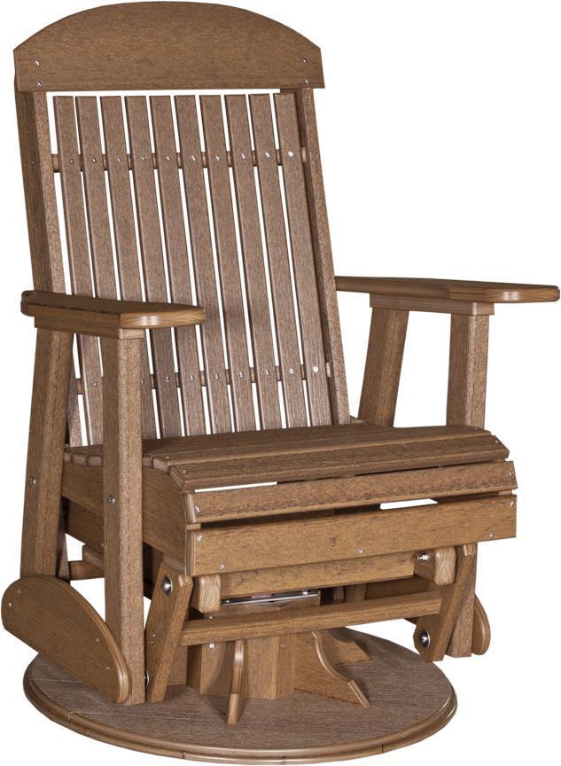 LuxCraft 2' Swivel Classic Poly Glider Chair from DutchCrafters Amish