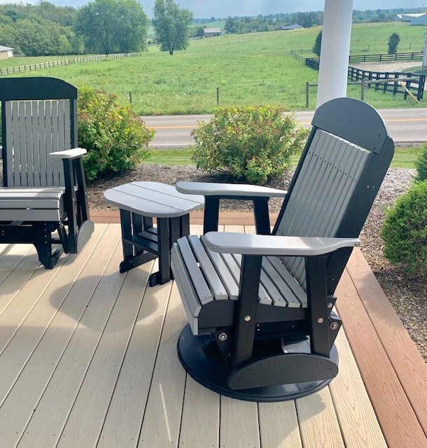Luxcraft 2 Swivel Classic Poly Glider Chair From Dutchcrafters Amish Luxcraft 2 Swivel Classic Poly Glider, Luxcraft Outdoor Furniture Ohio