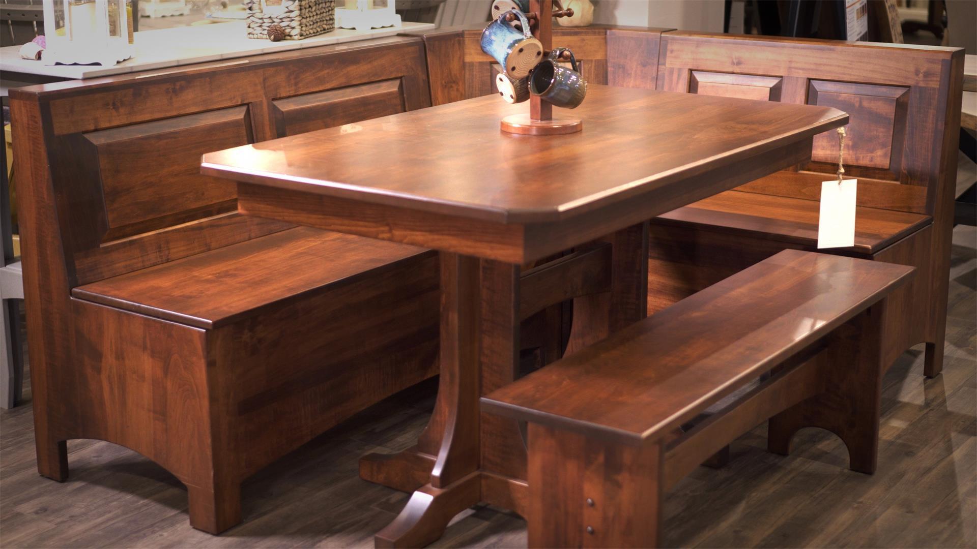 Solid wood breakfast nook hot sale