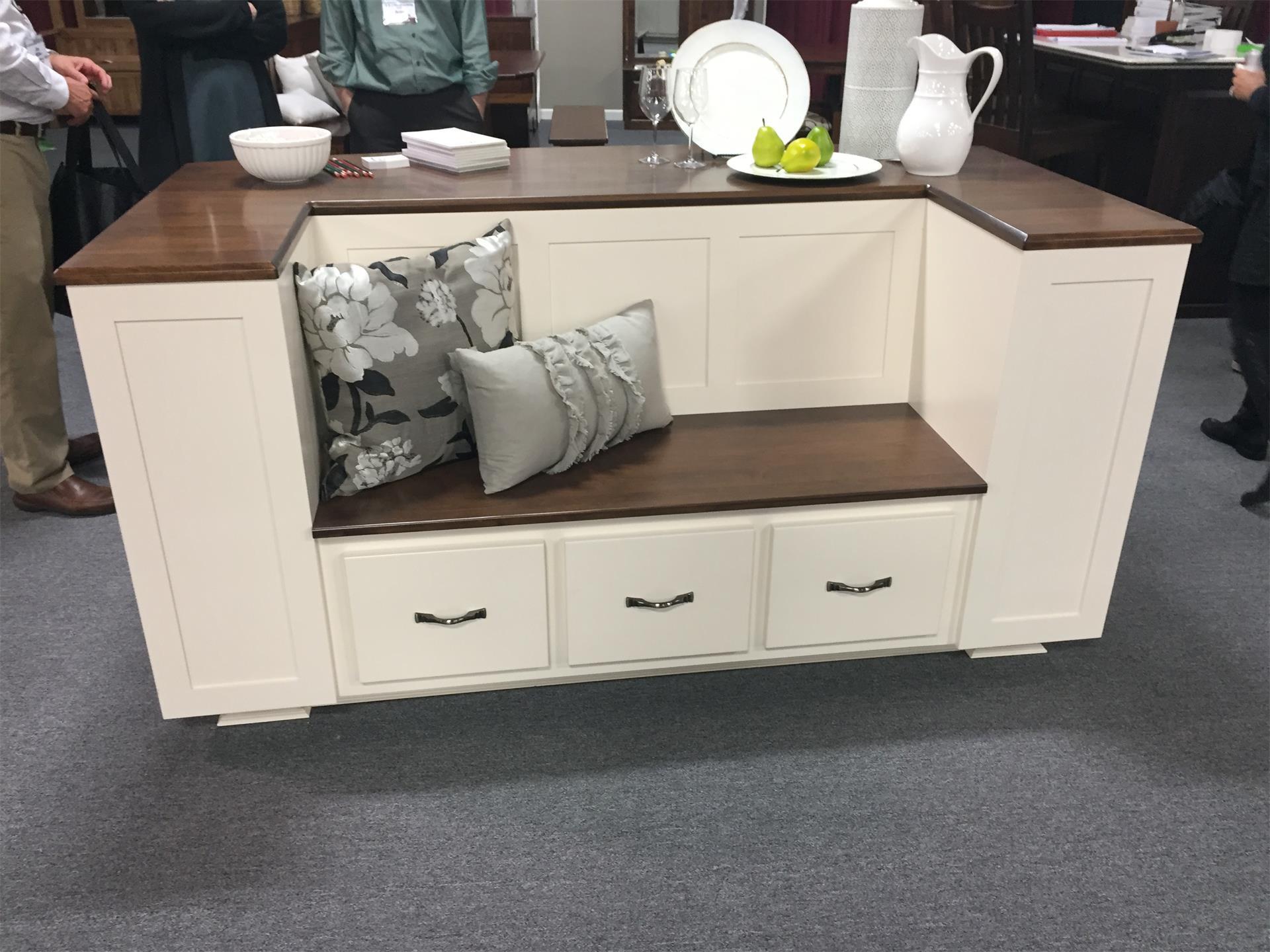 Newbury Kitchen Island With Bench From Dutchcrafters Amish Furniture