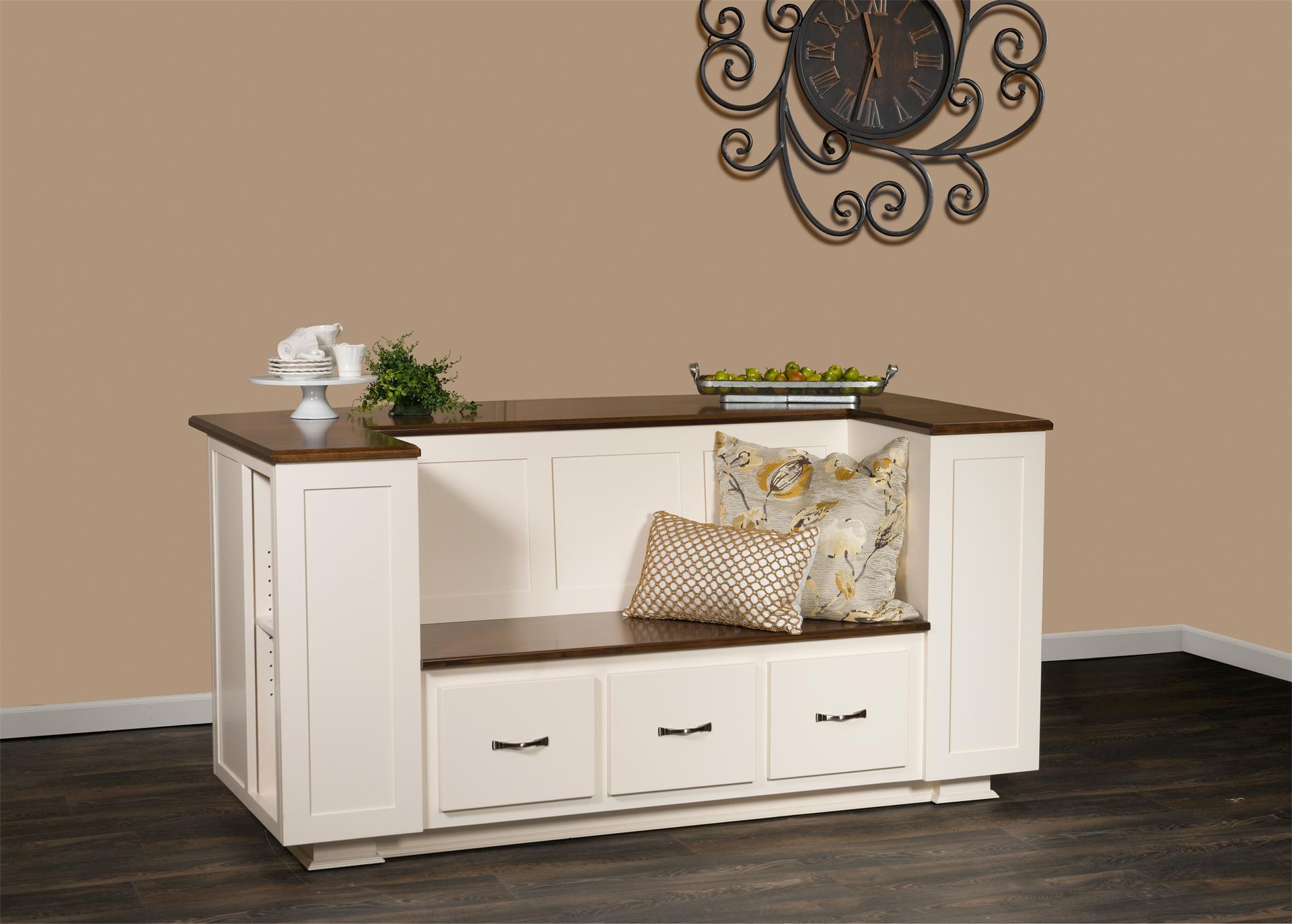 Newbury Kitchen Island With Bench From Dutchcrafters Amish Furniture