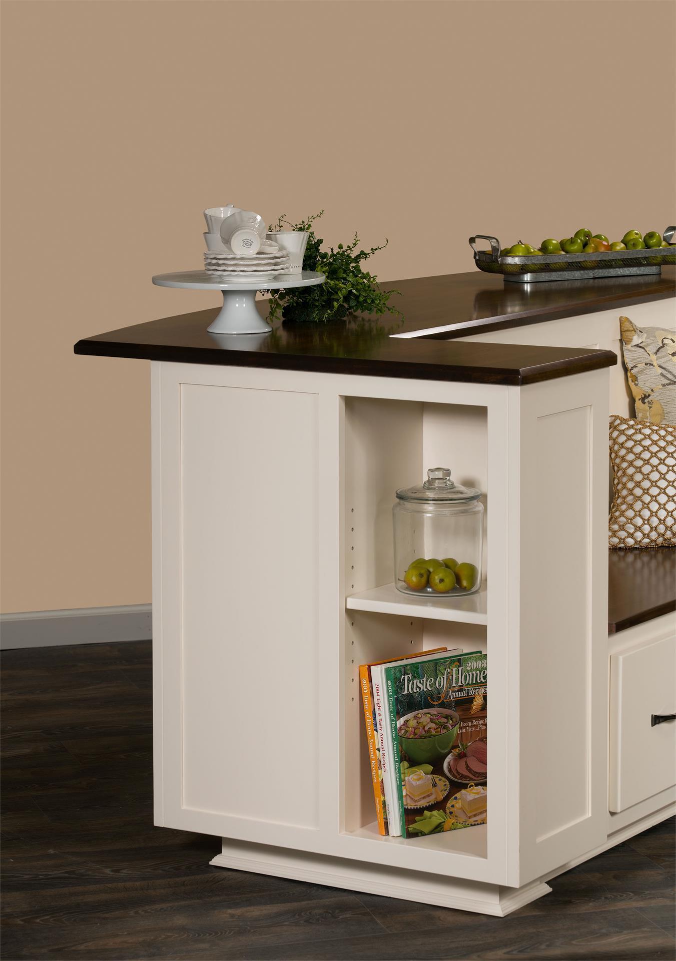 Newbury Kitchen Island With Bench From Dutchcrafters Amish Furniture