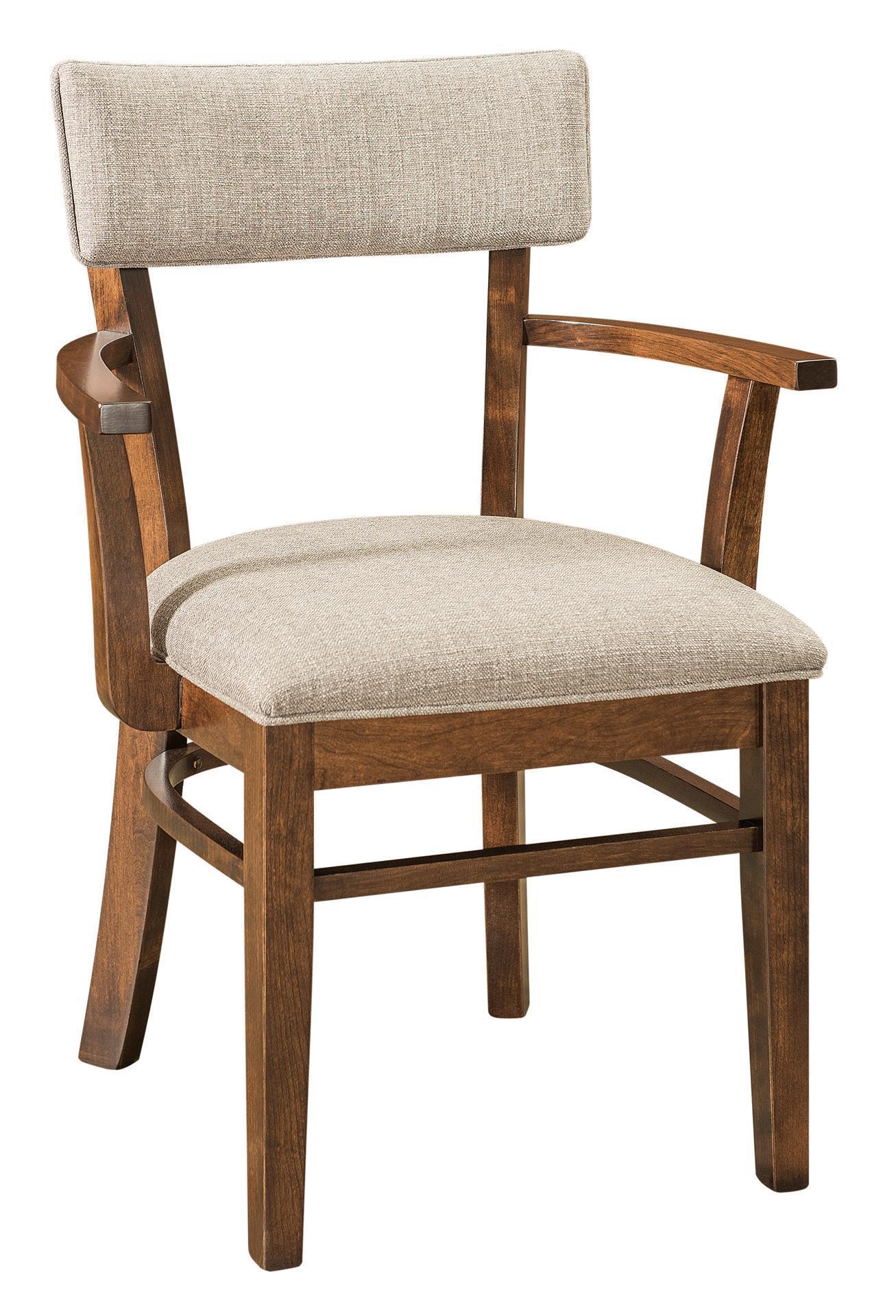 Cherry Mid-Century Modern Upholstered Dining Chair from DutchCrafters