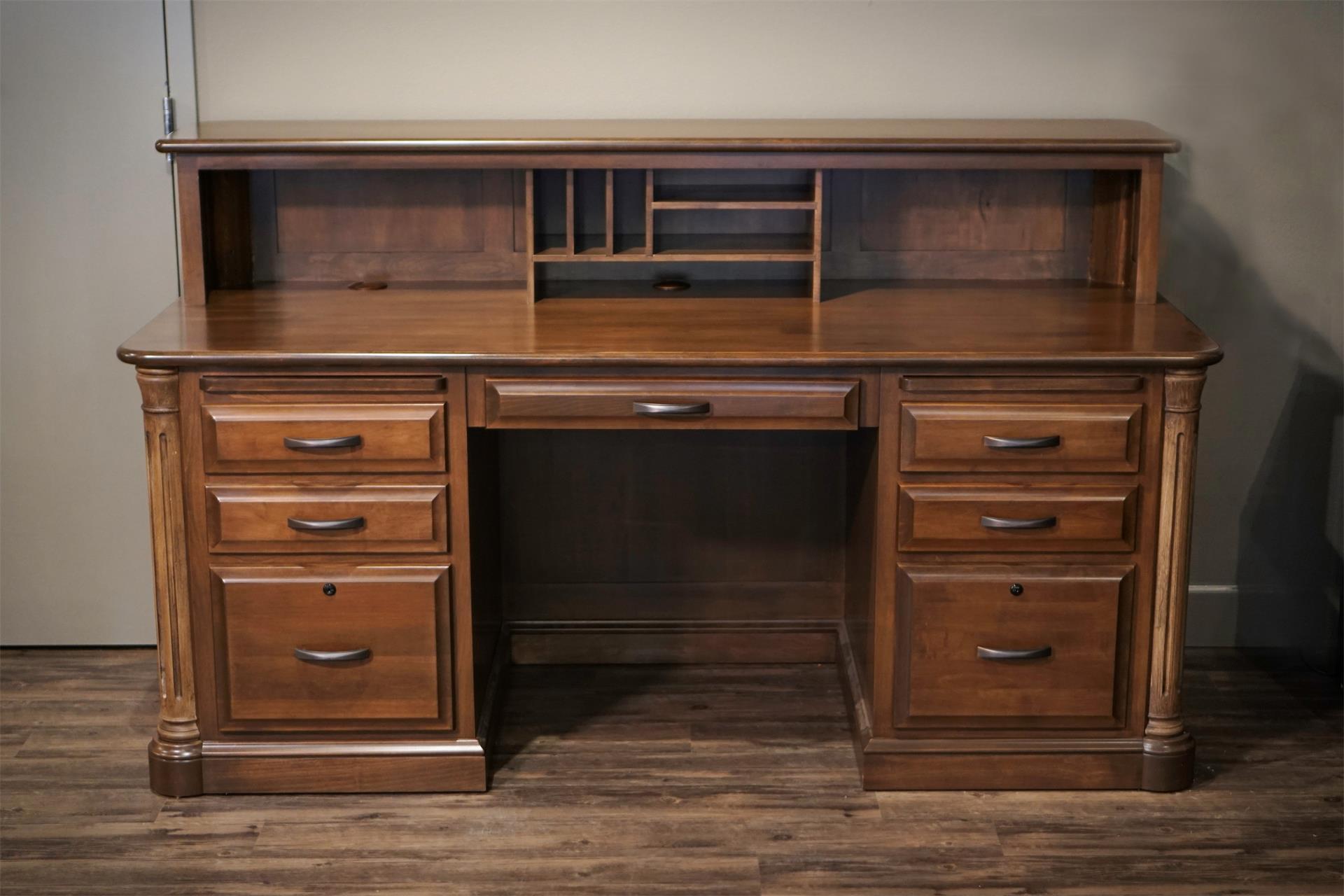 In Stock Maple Wood Reception Desk From Dutchcrafters Amish Furniture