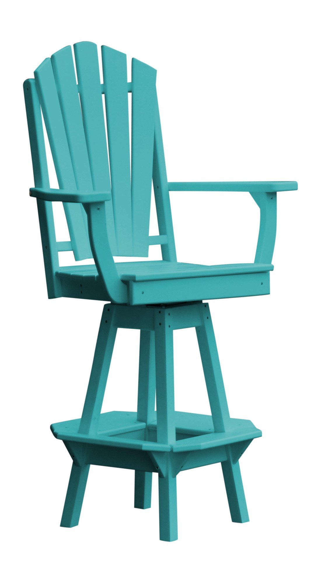 Amish Poly Fan-Back Swivel Base Chair from DutchCrafters Amish