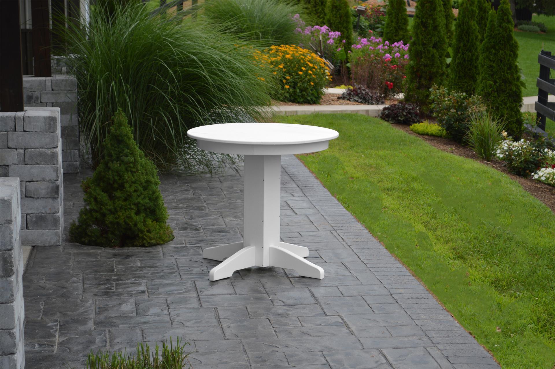 Poly Round Dining Table from DutchCrafters Amish Furniture