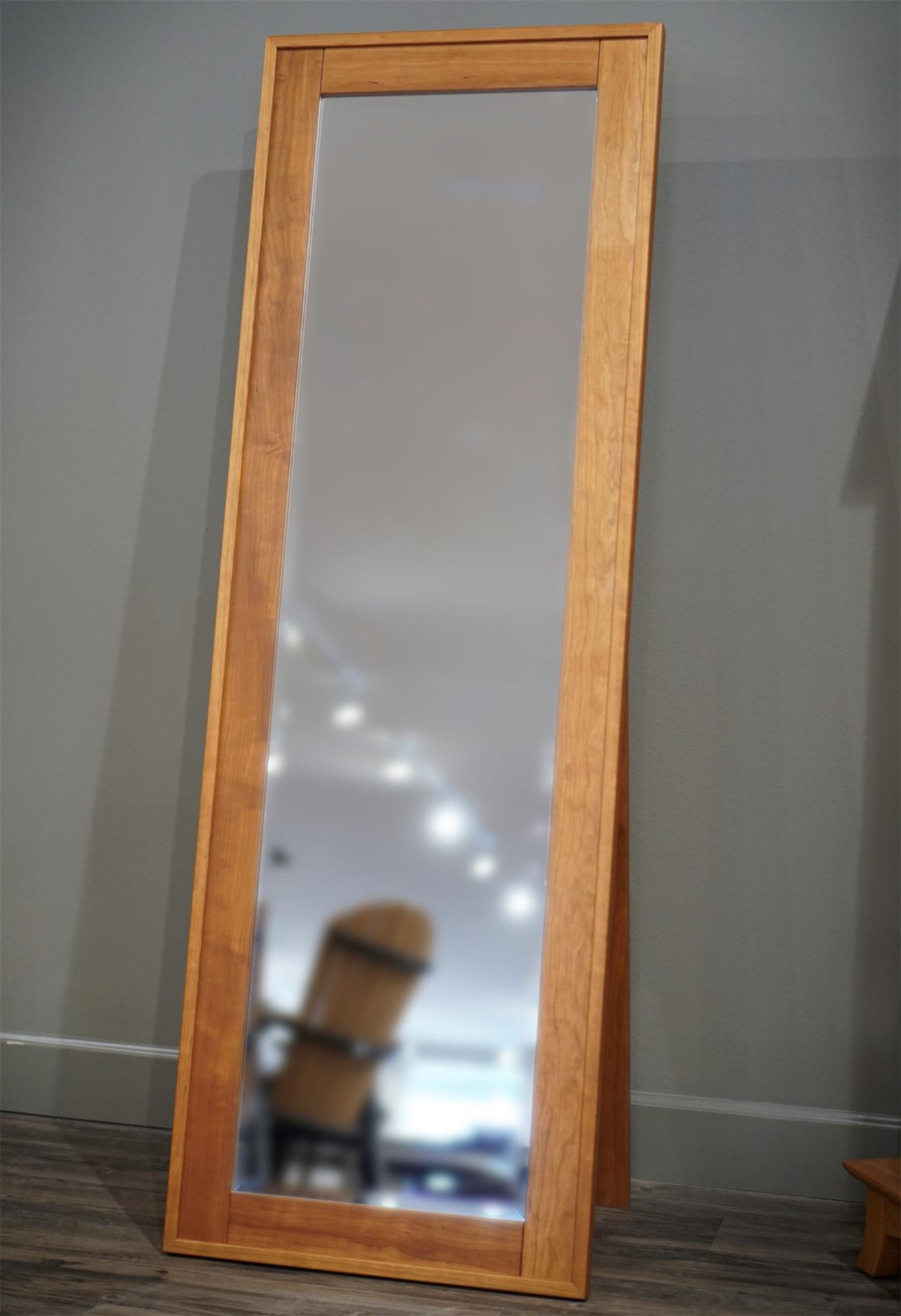 In Stock Cherry Wood Amish Standing Mirror
