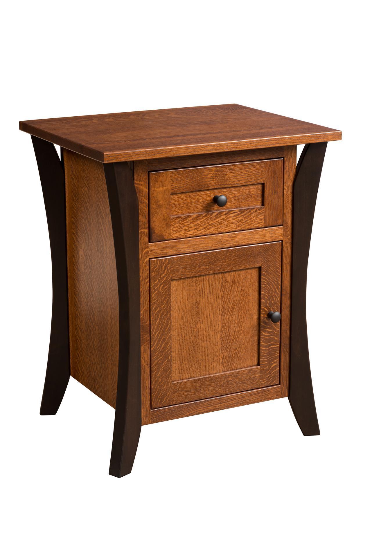 Augusta Nightstand with Door from DutchCrafters Amish Furniture