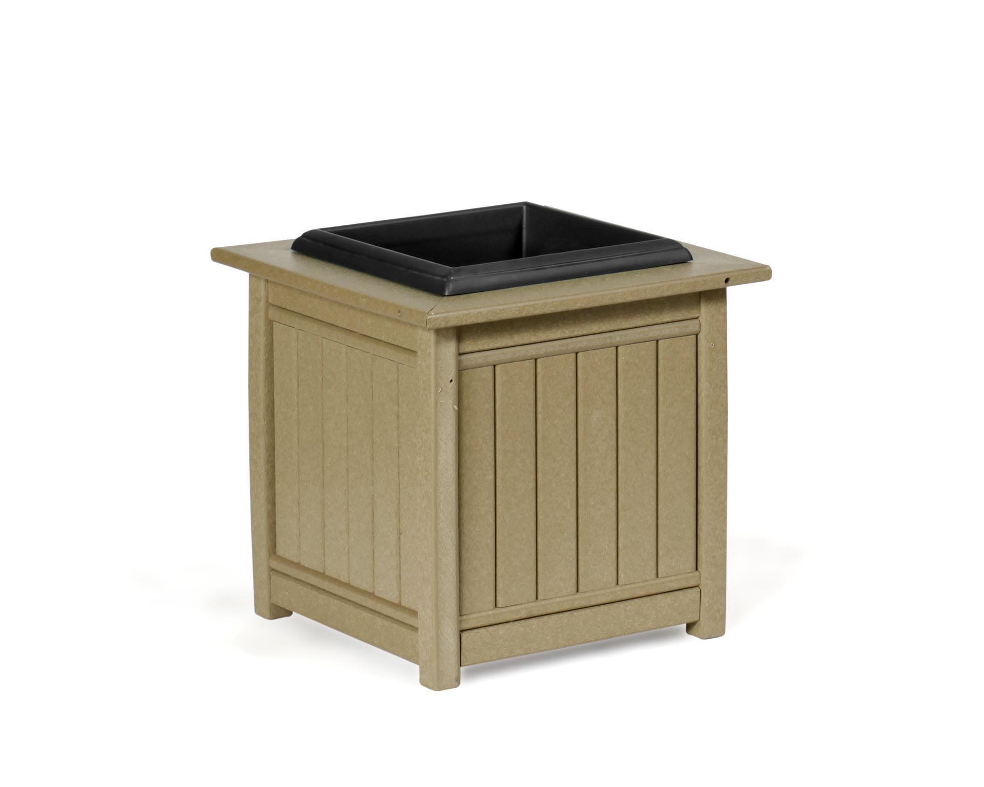 Poly 19" Square Planter Pot for Patio Porch |