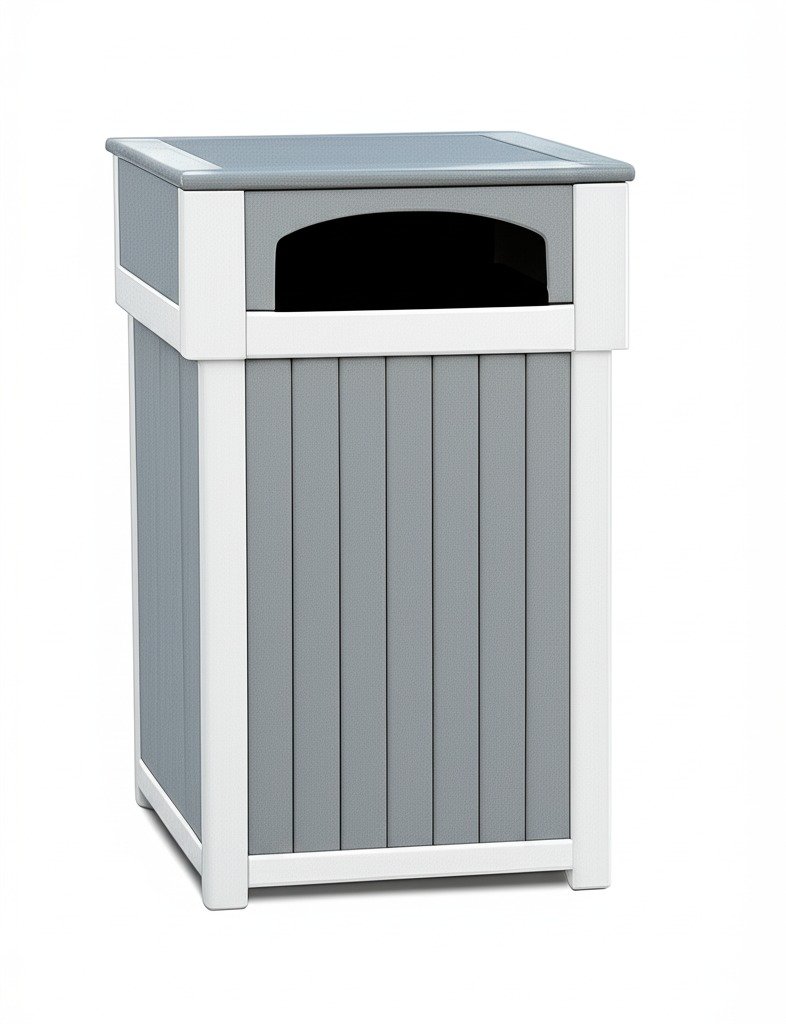 Amish Poly Outdoor Trash Receptacle | Commercial