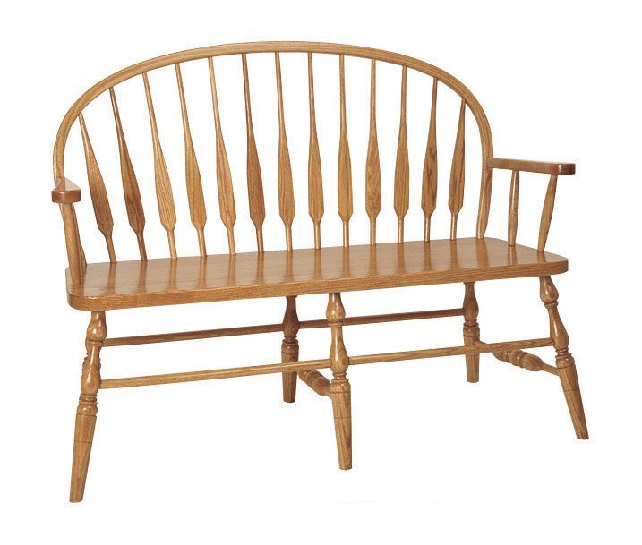 Amish Windsor Bench from DutchCrafters Furniture Store
