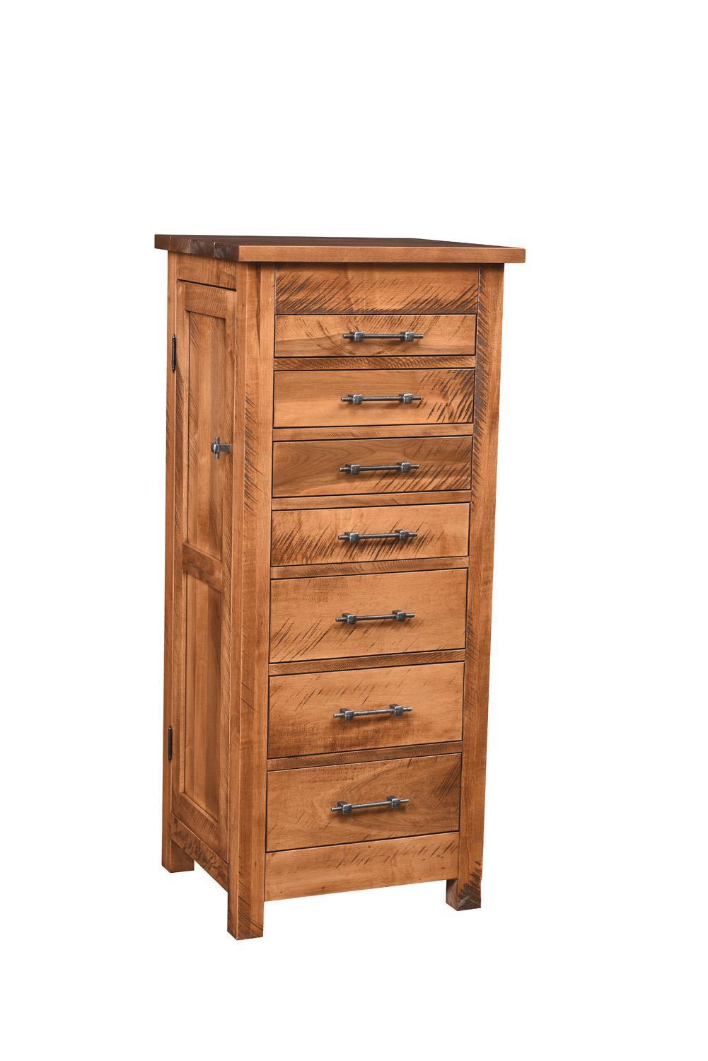 Rufio 48" Rough Sawn Jewelry Armoire from DutchCrafters Amish