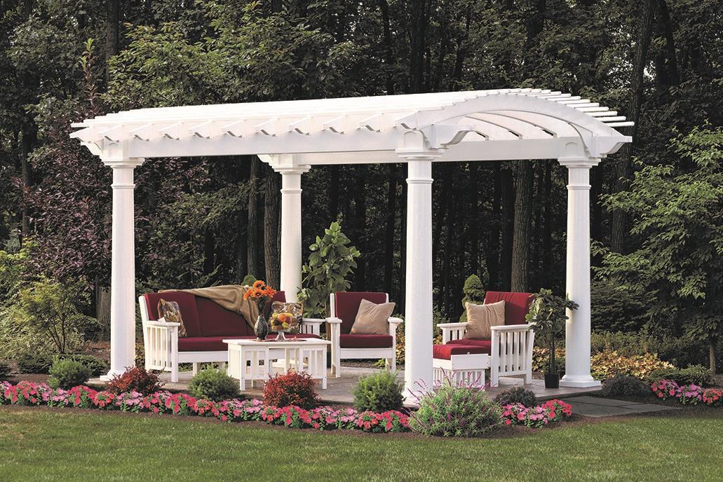 Arcadian Vinyl Pergola from DutchCrafters Amish Furniture