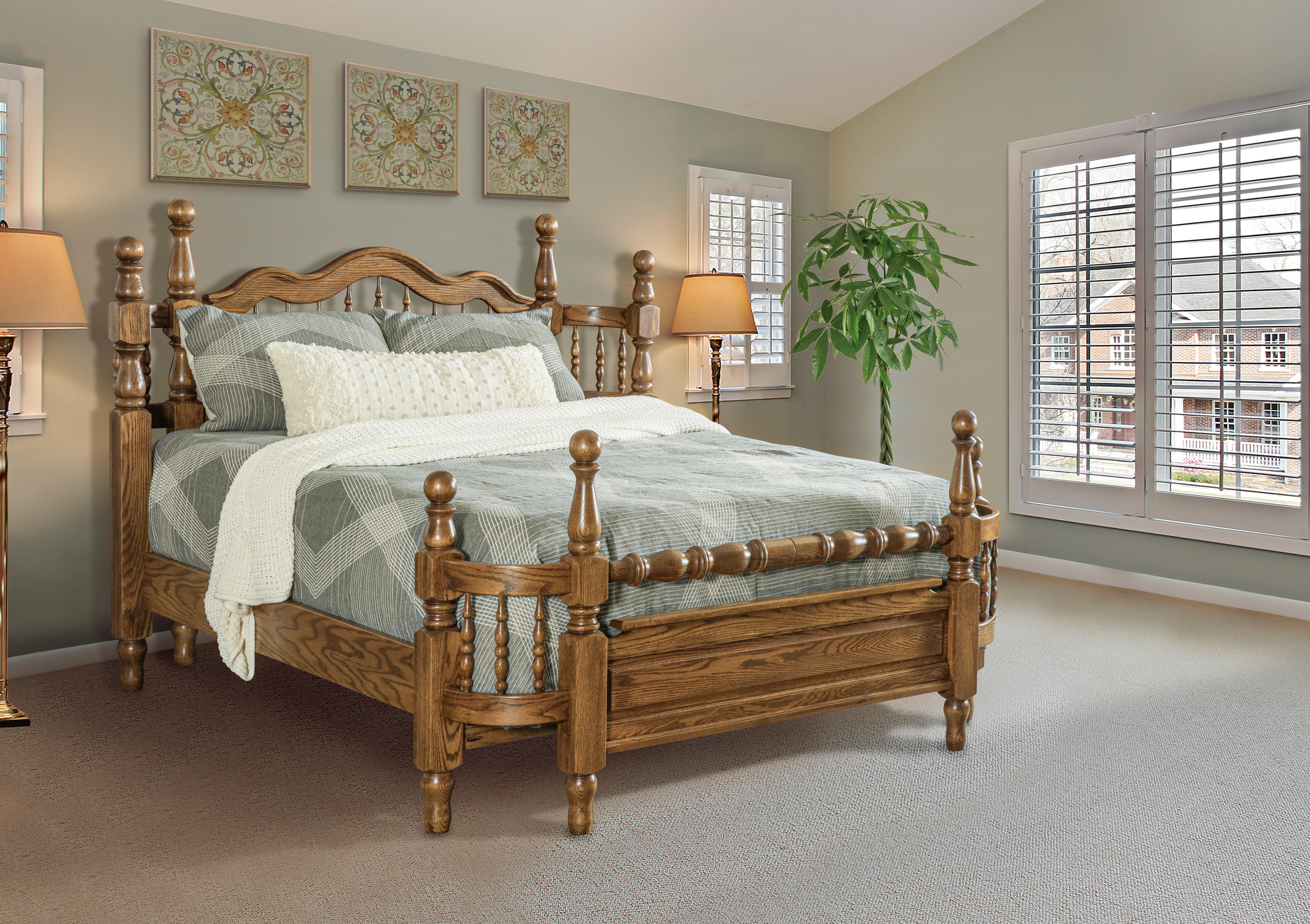 Custom Wrap Around Bed Frame - Solid Wood | DutchCrafters