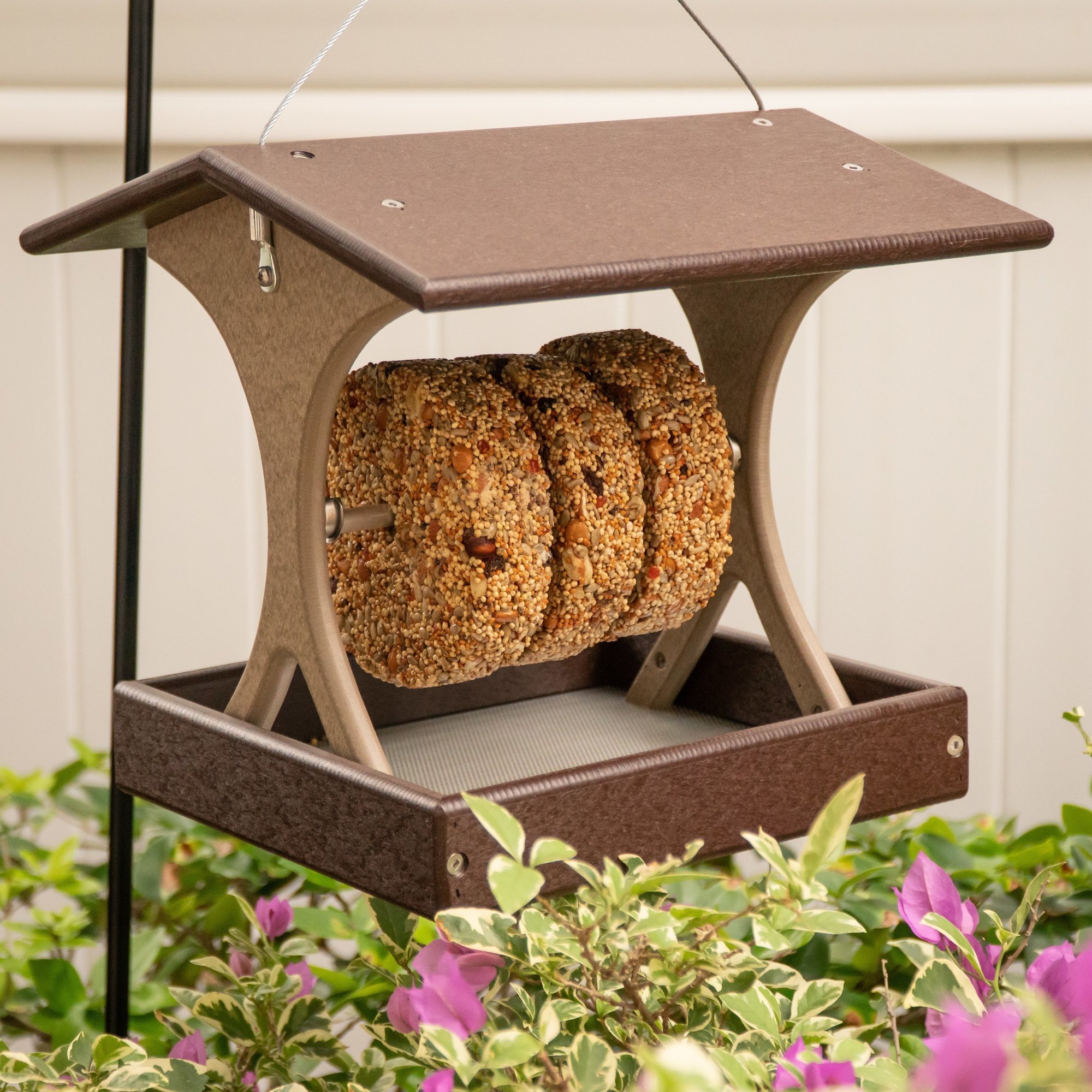 Durable Poly Suet Log Bird Feeder | Weatherproof & Made in USA