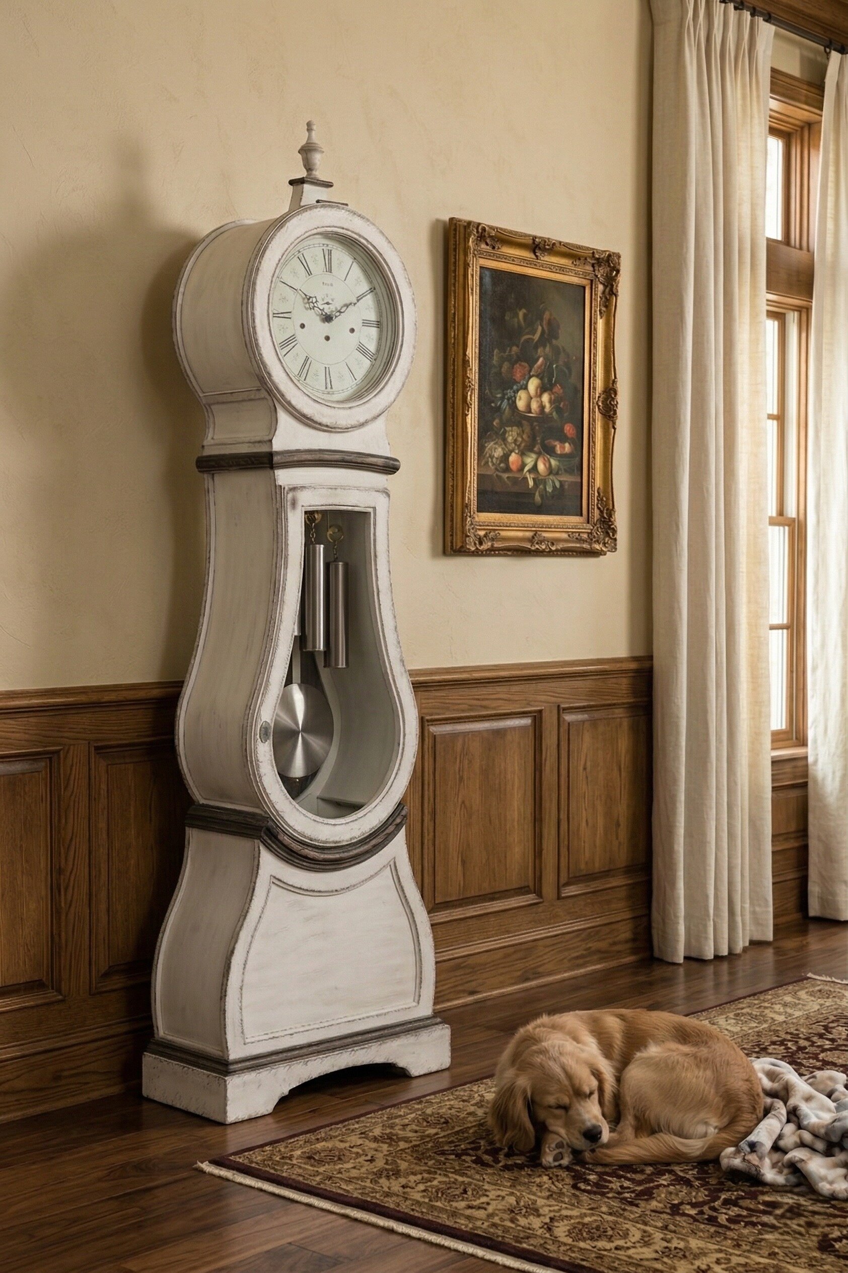 Curved‑Case Mora Grandfather Clock | Amish Made Custom Floor Clocks