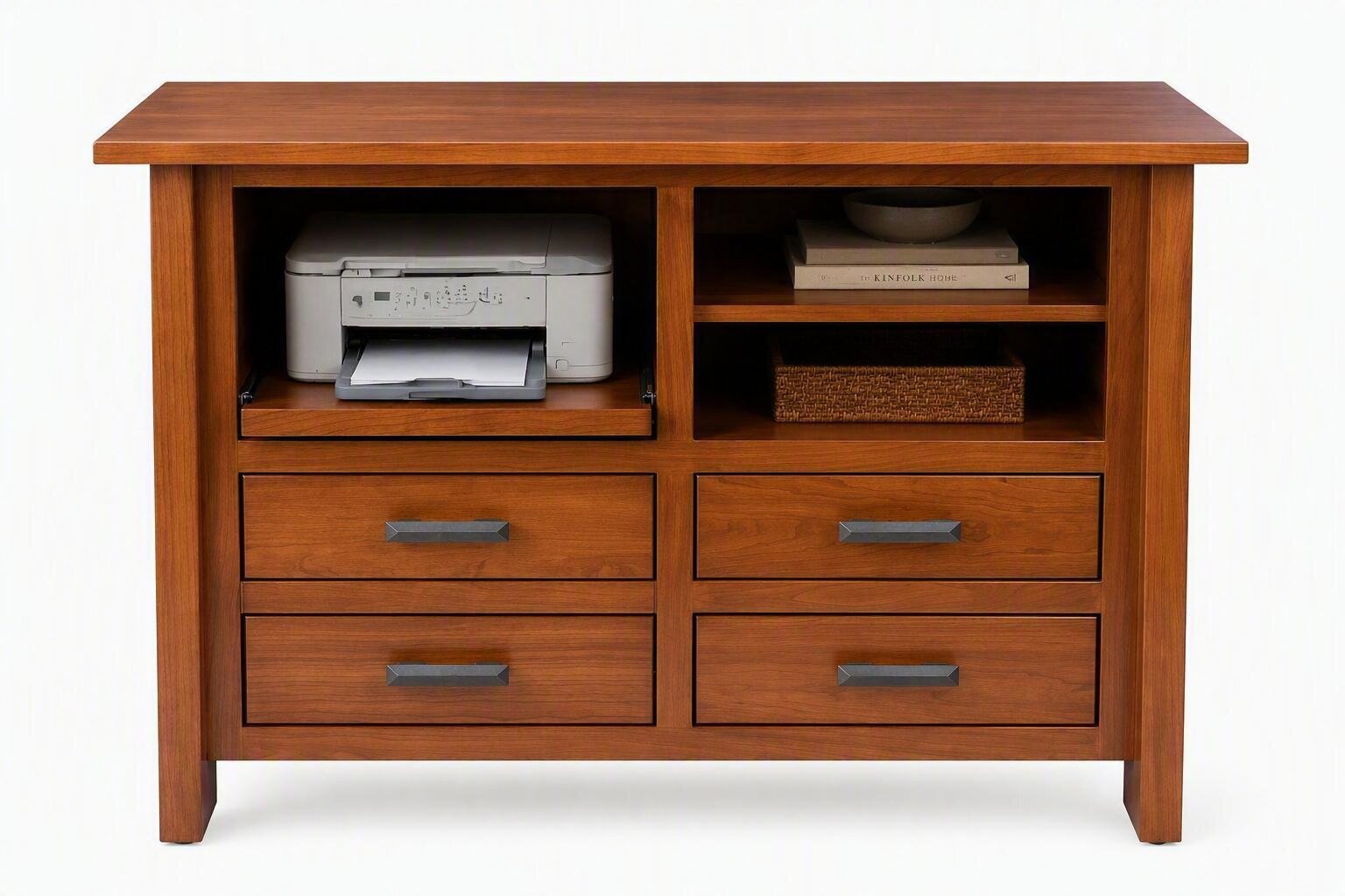 Amish Meridian Mission Lateral File and Printer Cabinet |