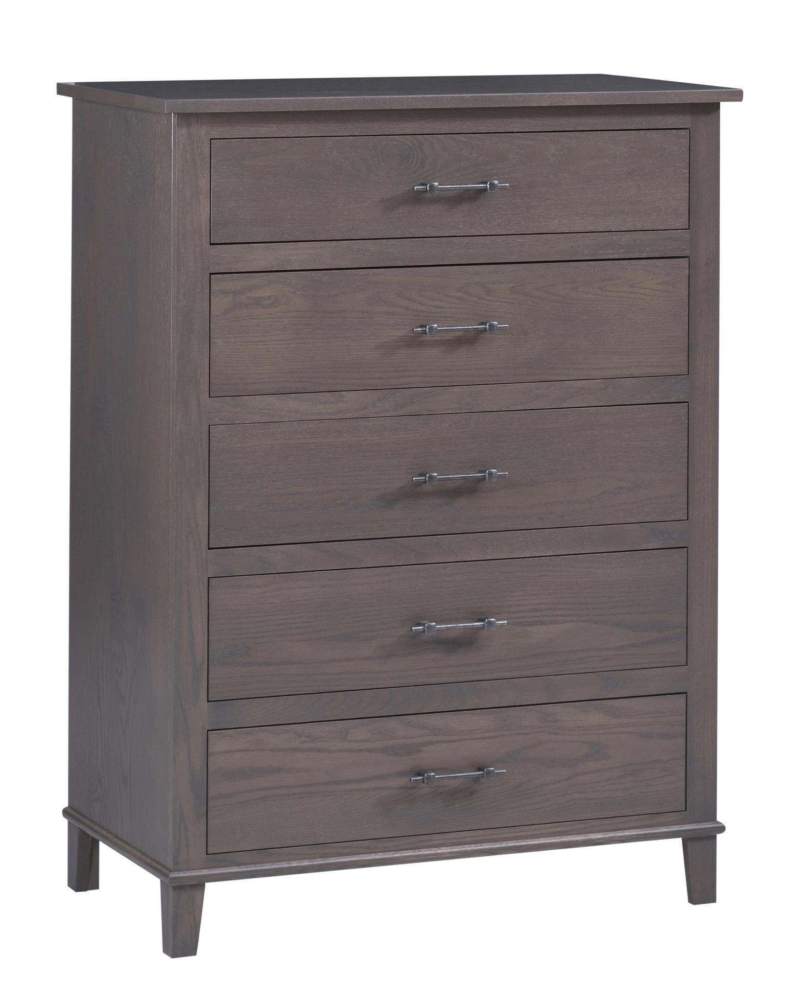 Hardwood Modern 5-Drawer Chest of Drawers from DutchCrafters Amish