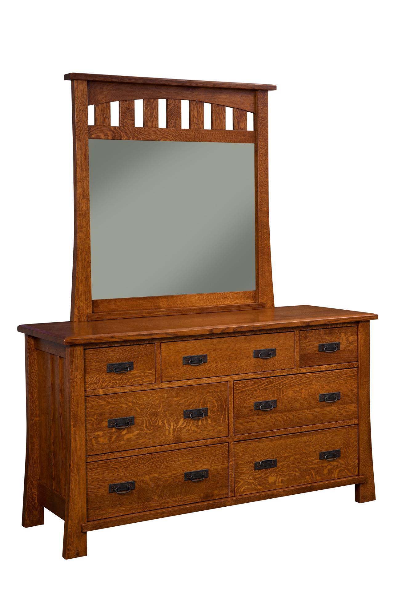 Amish Dupont 7Drawer Dresser with Optional Mirror from DutchCrafters