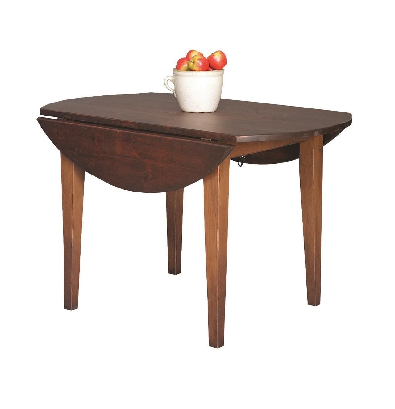 Honey Brook 4' Round Drop Leaf Dining Table From DutchCrafters Amish
