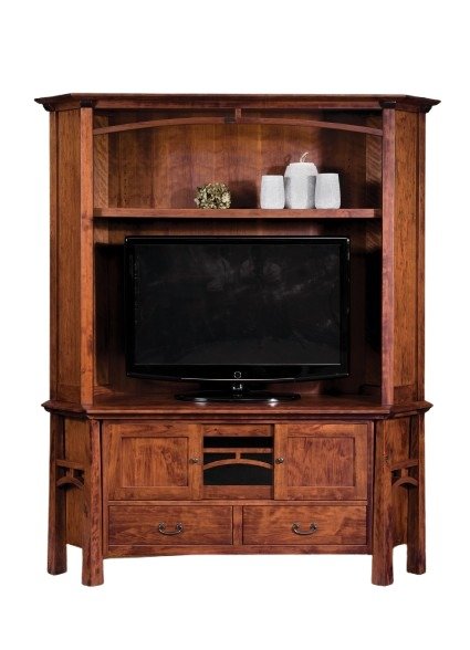 2-Piece Mission Corner Entertainment Cabinet from DutchCrafters Amish
