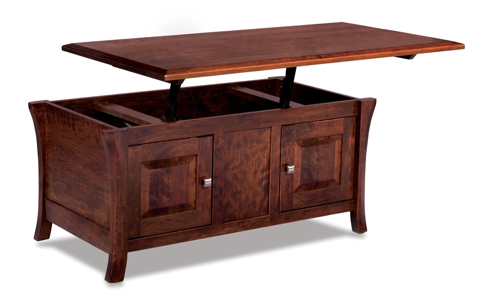 45&quot; Lift Top Coffee Table Cabinet from DutchCrafters Amish Furniture