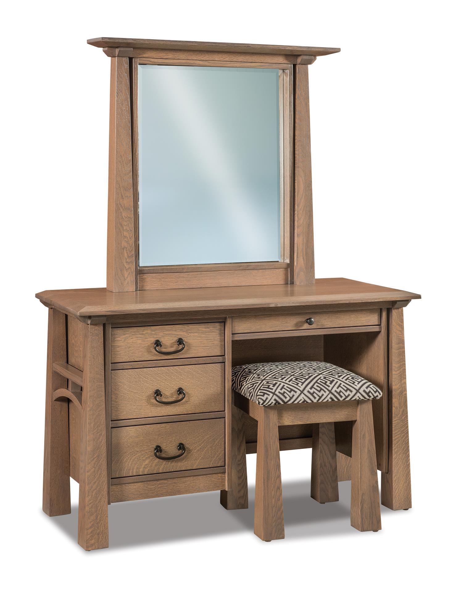 Noah Four Drawer Vanity Dresser with Optional Mirror and Optional