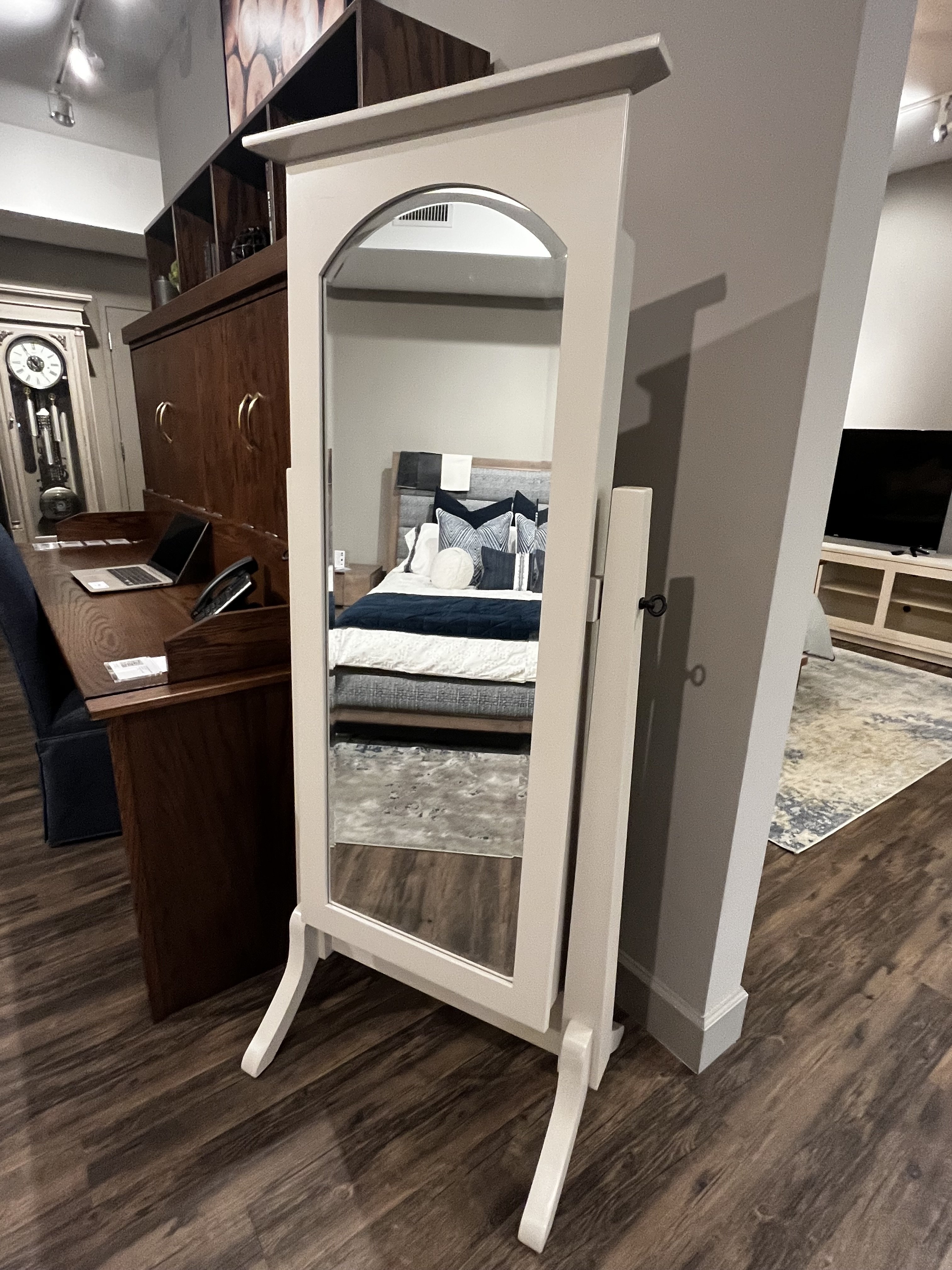 DutchCrafters Amish Full Length Mirror - Jewelry Storage Option