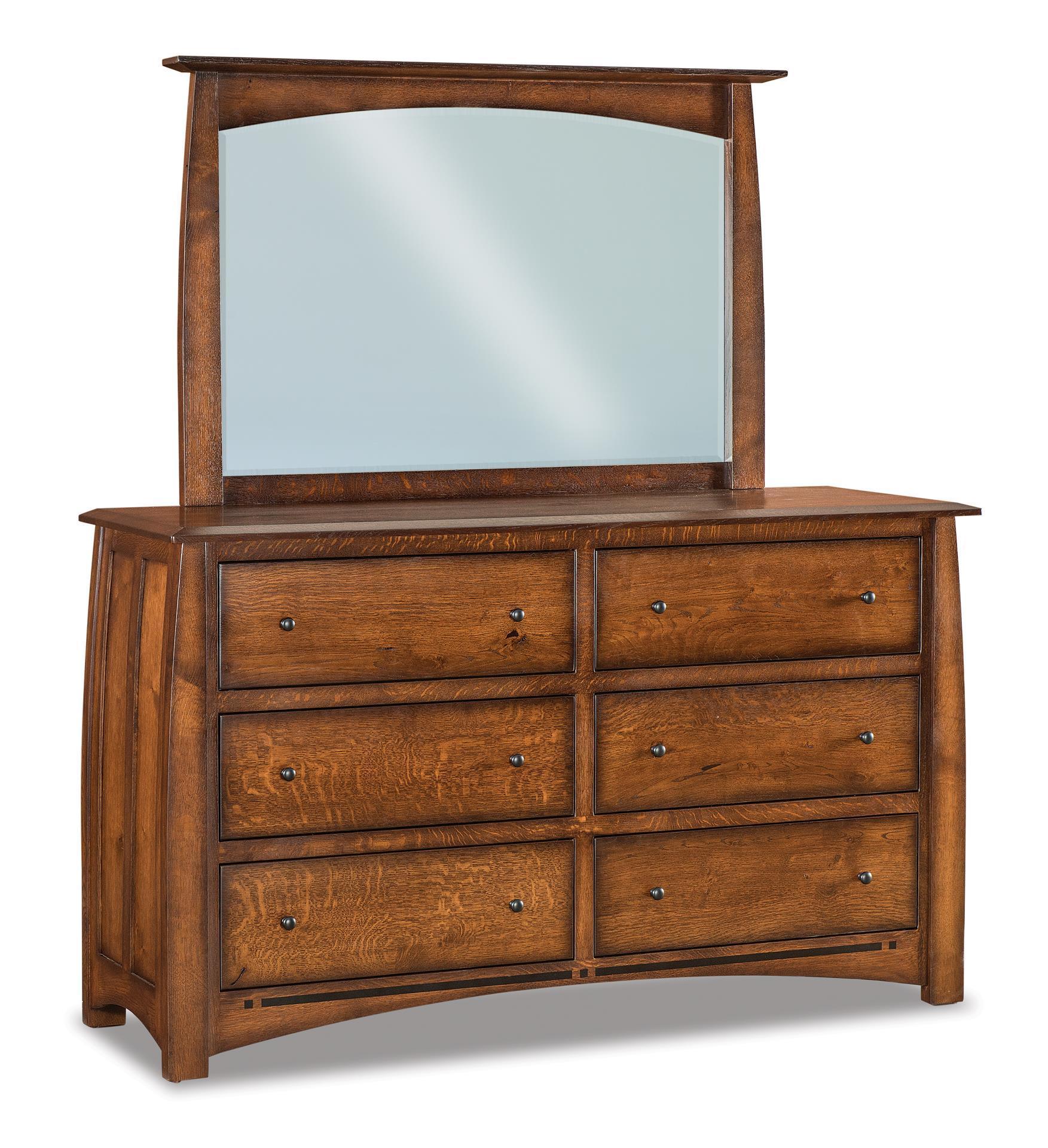 Mission 6-Drawer Dresser with Beveled Mirror from DutchCrafters Amish