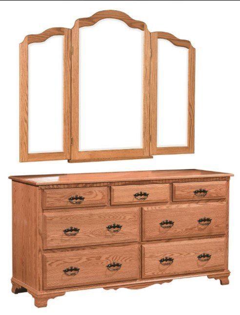 Petoskey Deluxe Dresser with Optional Mirror from DutchCrafters Amish