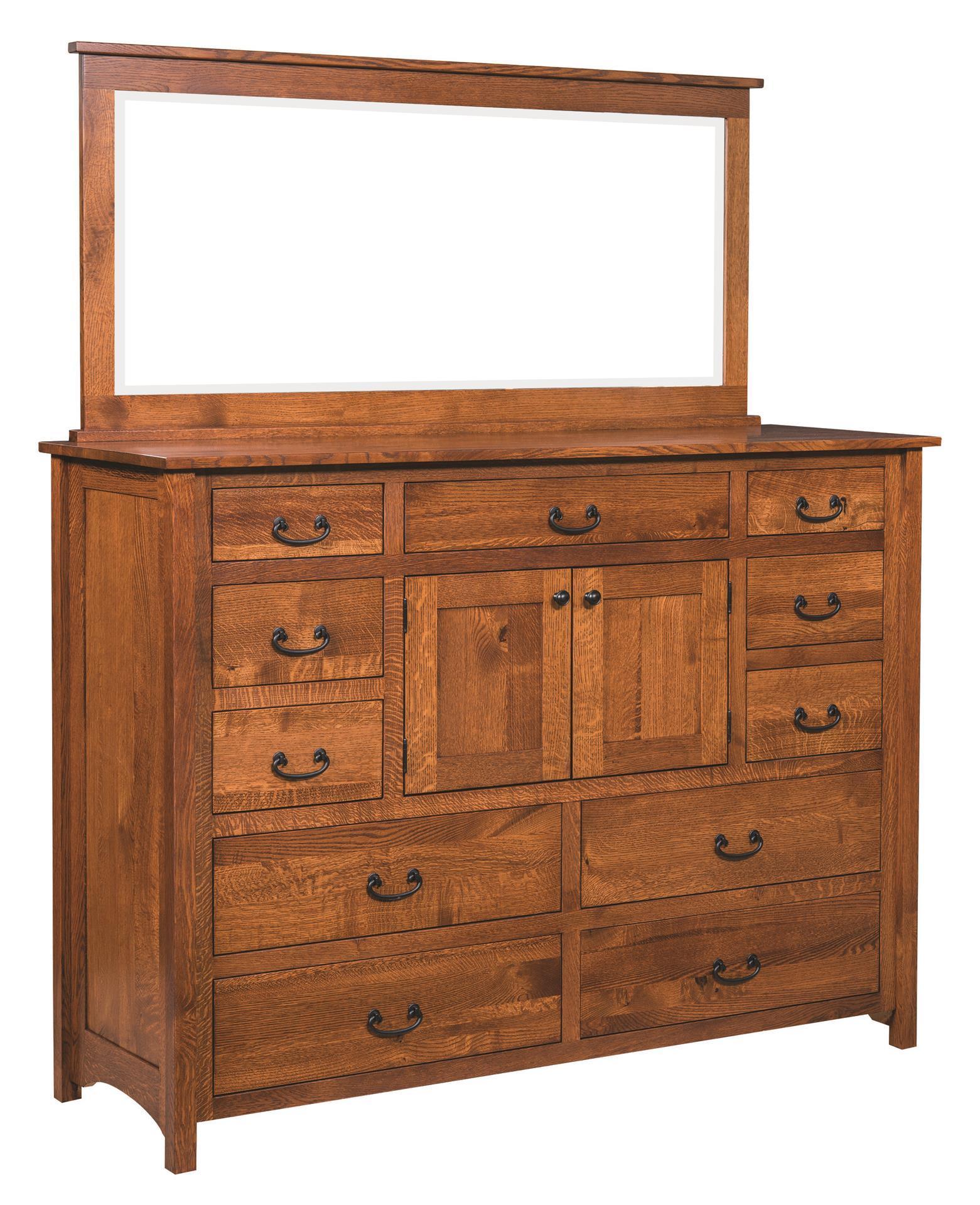 Saginaw Deluxe Dresser with Optional Mirror from DutchCrafters Amish