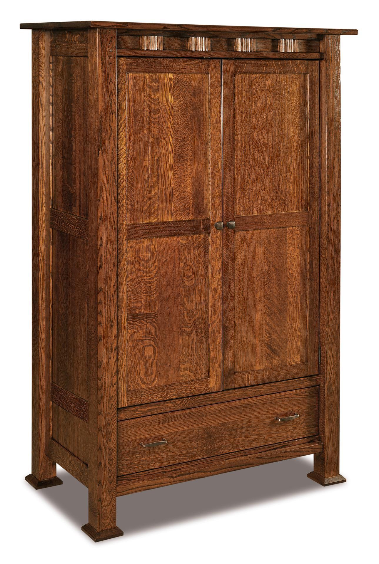 Aaron Mission Wardrobe Armoire from DutchCrafters Amish Furniture