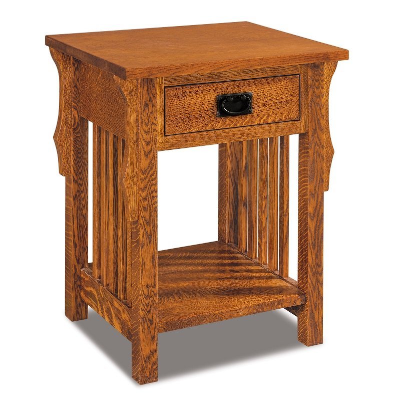 Stick Mission One Drawer Open Nightstand from DutchCrafters Amish