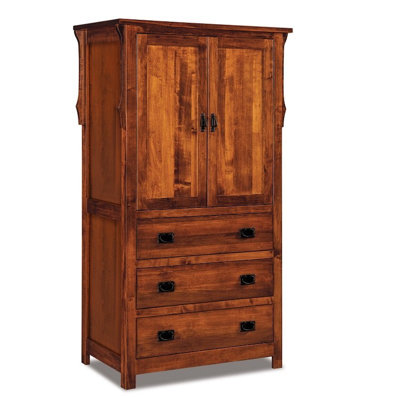 Stick Mission Three Drawer Armoire from DutchCrafters Amish Furniture