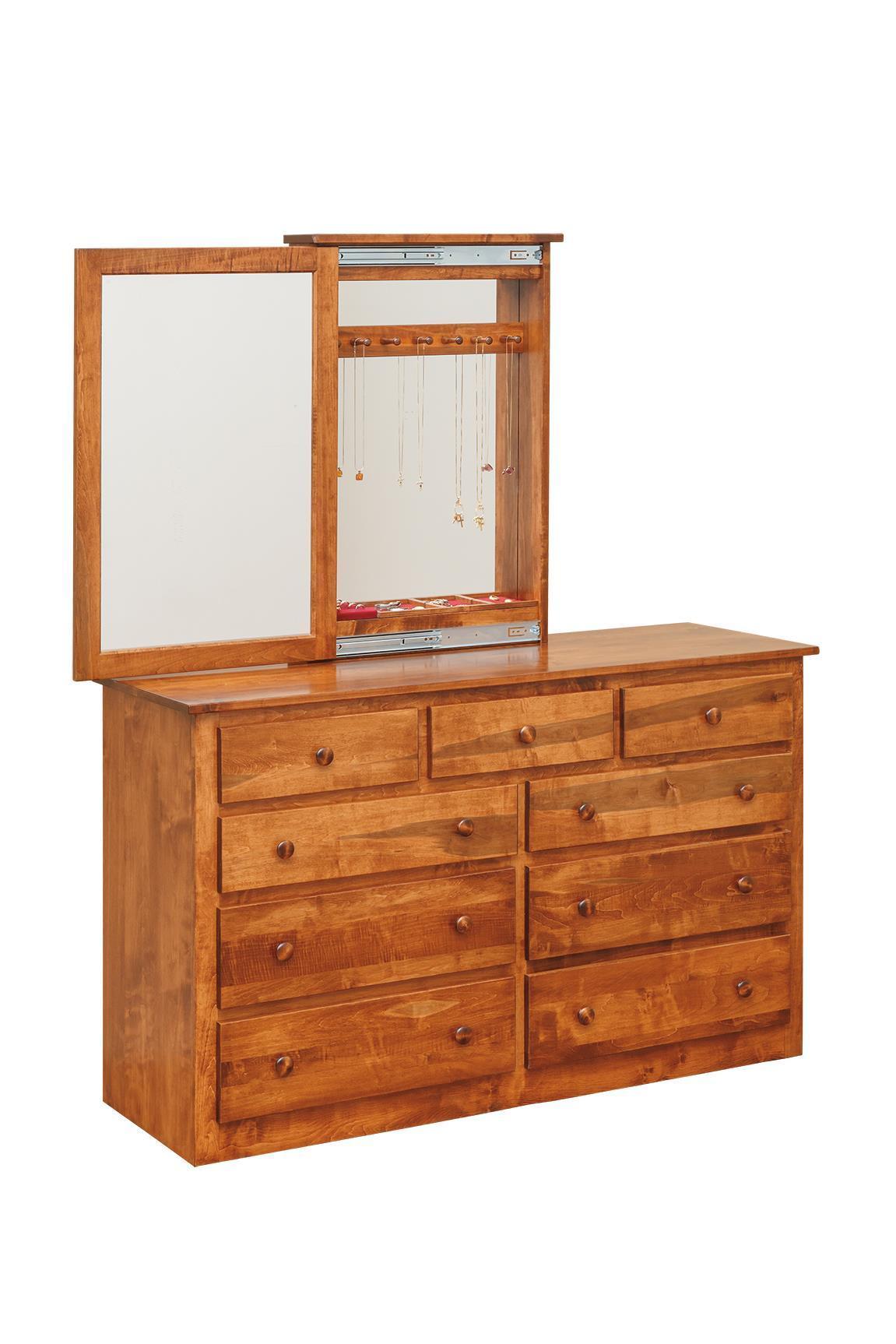 Amish Simplicity Double Dresser With Optional Mirror