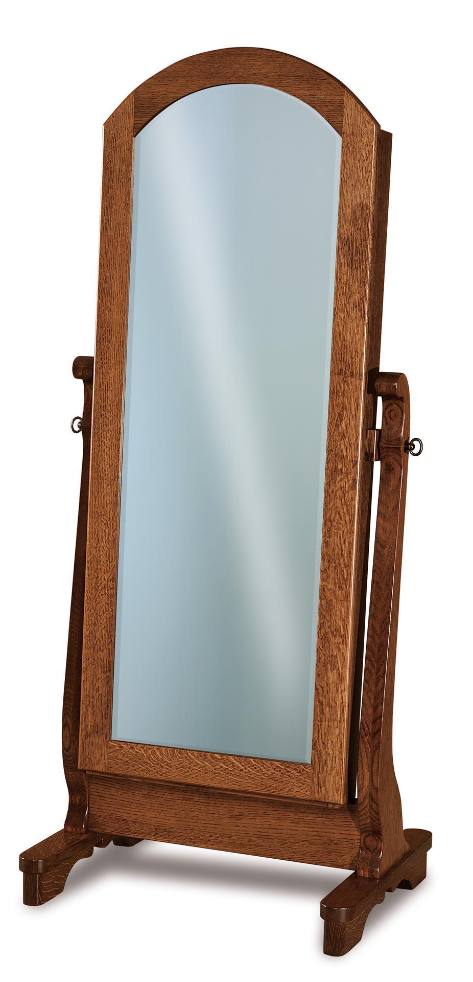 Edna Sleigh Beveled Cheval Mirror from DutchCrafters Amish Furniture