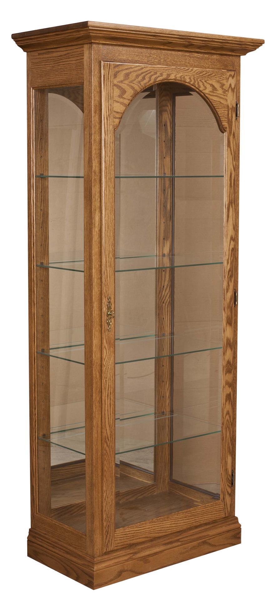 High Curio with Four Glass Shelves from DutchCrafters Amish