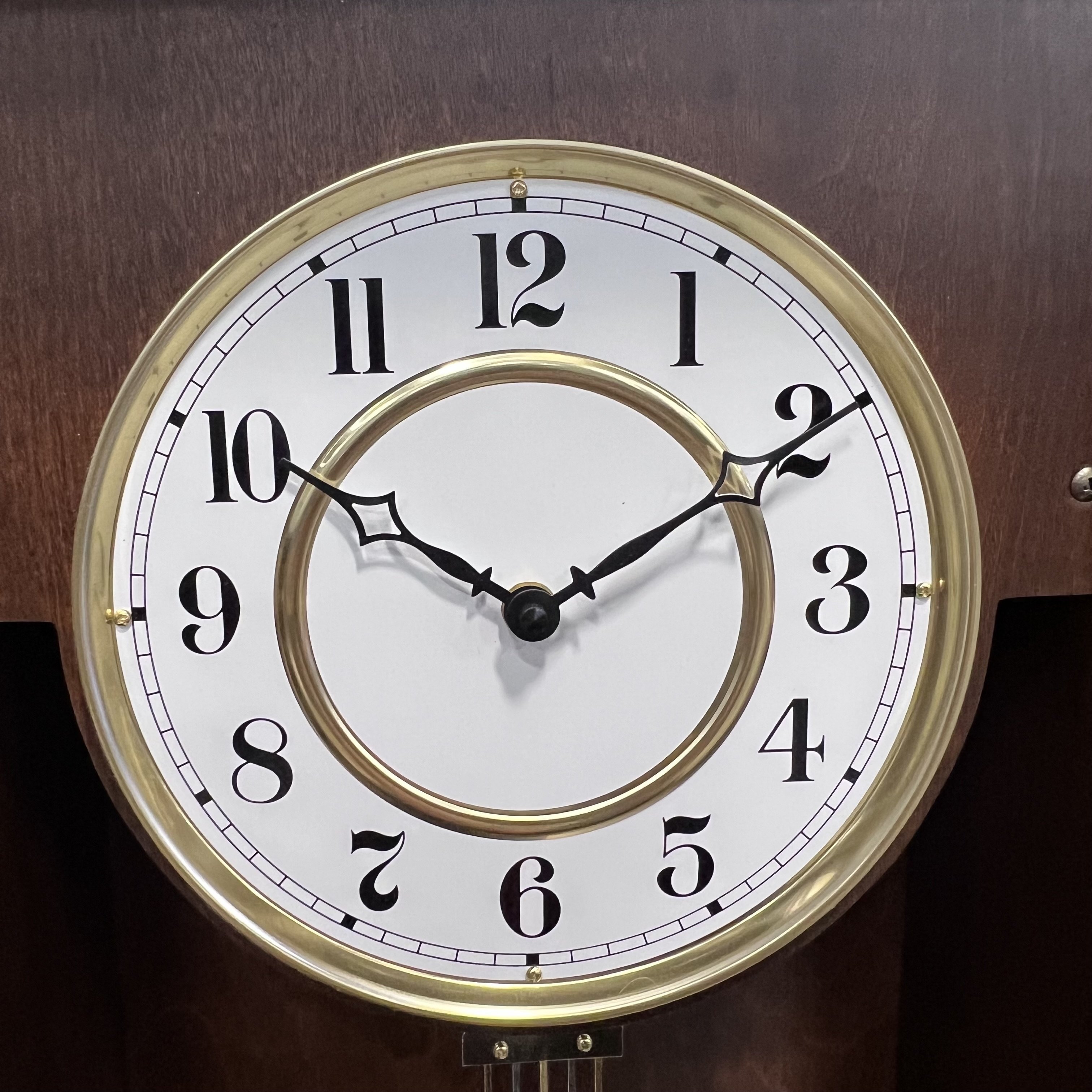 Horloge Murale Sterling & Noble - Mouvement à Quartz - Cadran En Bois Marron - Occasion