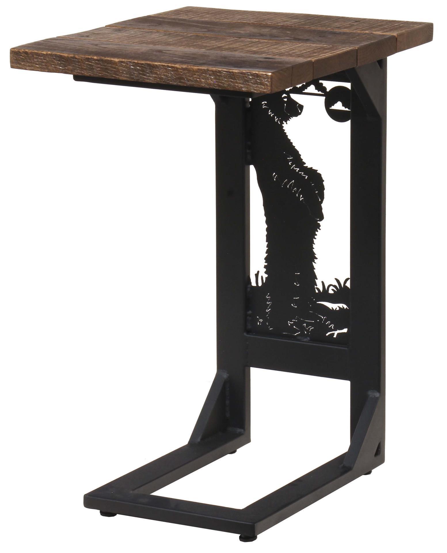 Regular Rustic Sofa Server with Bear From