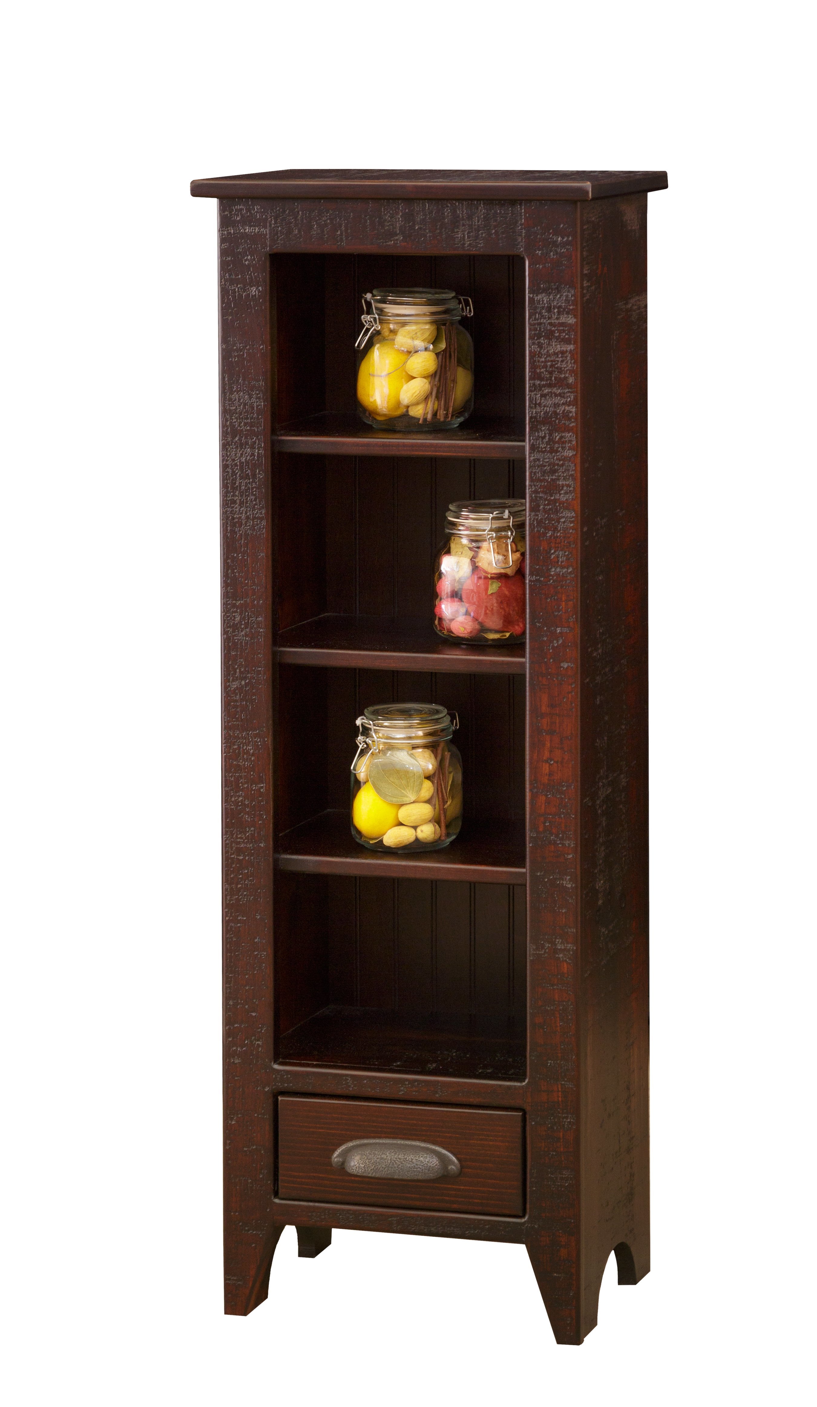 AMISH Unfinished Pine ~ Chimney Storage Shelf Bookcase COUNTRY RUSTIC CABINET