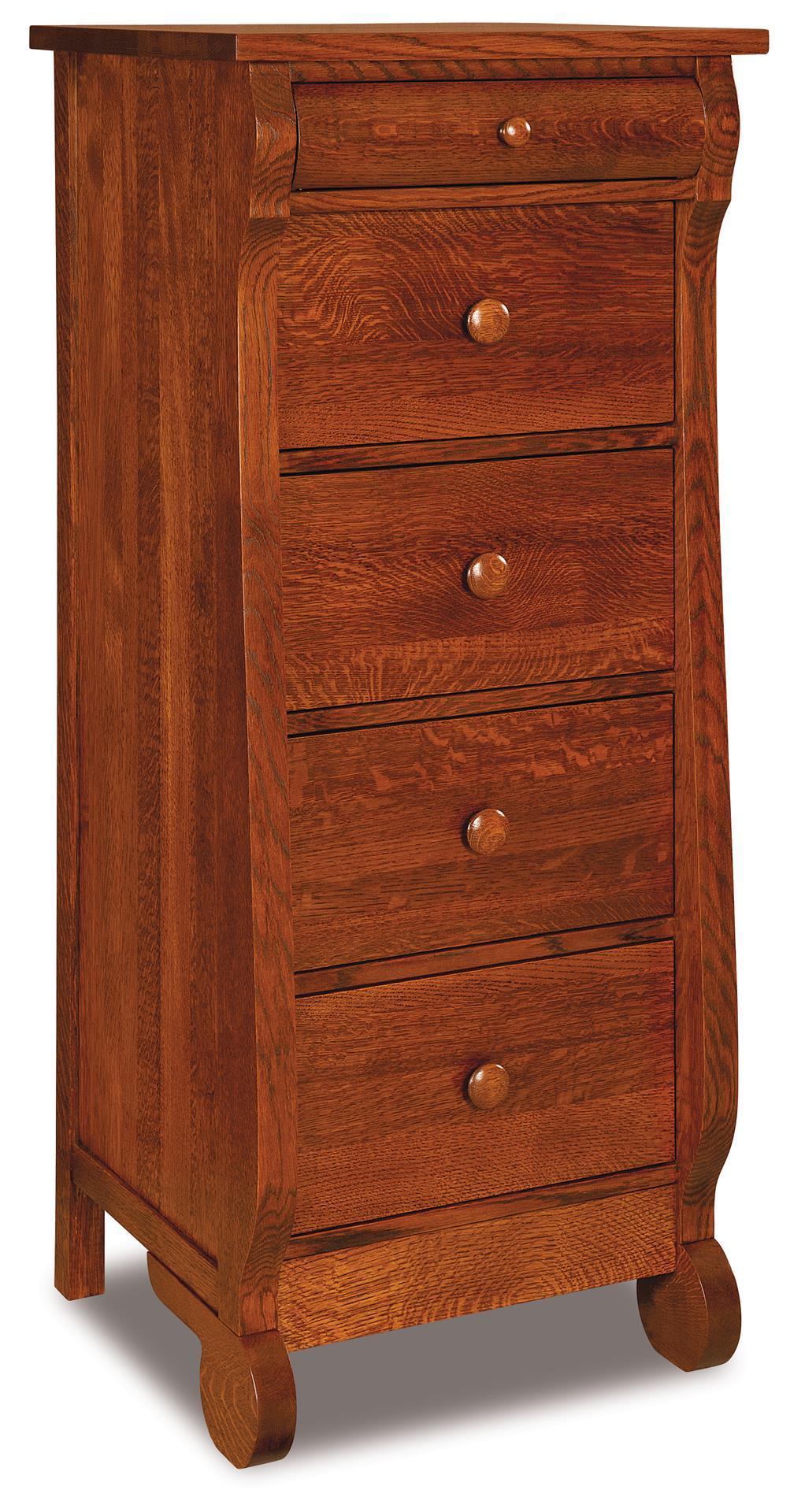 Lydia Classic Sleigh Five Drawer Lingerie Chest from