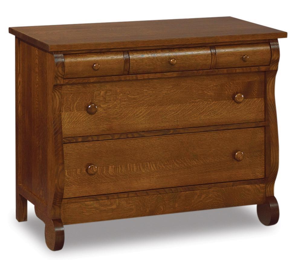 Lydia Classic Sleigh Five Drawer Child's Chest of Drawers from